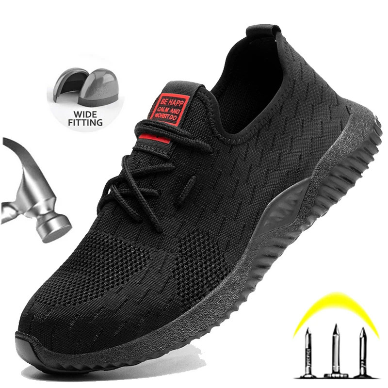 Unisex Work Shoes Breathable Steel Toe Safety Boots Lightweight Safety Work Shoes For Men Women Work Sneakers Security Footwear 250731
