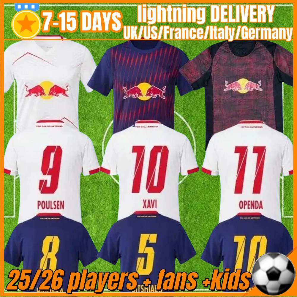 25 26 XAVI SIMONS Leipzig jersey 2025 2026 Soccer Jerseys SESKO RB OLMO SECKO OPENDA LUKEBA GEERTRUIDA HAIDARA NUSA 2024 RBL Football Shirt man kids
