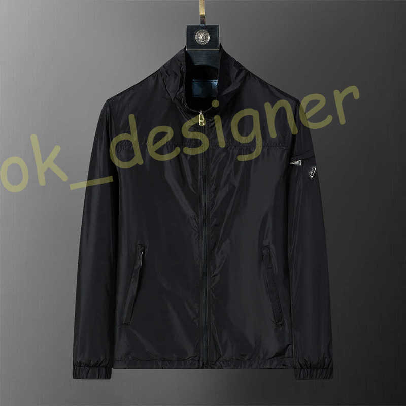 Designer Men's Jackets mirror quality 2025 New Stand Collar Trench Coat Jacket Zipper Fashionable Fit Original Hardware Zipper jackets size M-3XL