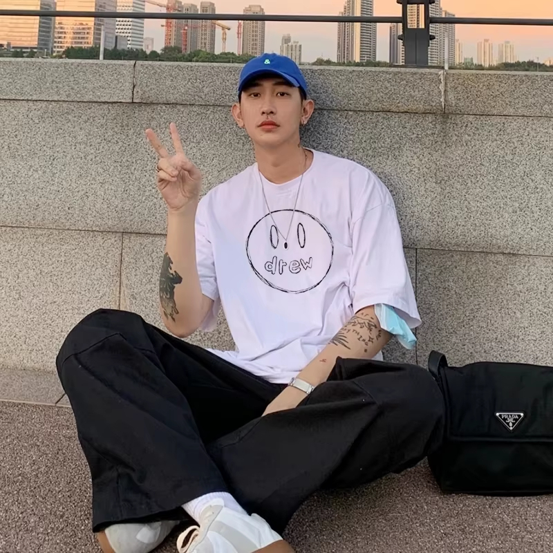 DREW HOUSE New Men's Clothing logo T shirt men's and women's printed loose short sleeve T-shirt