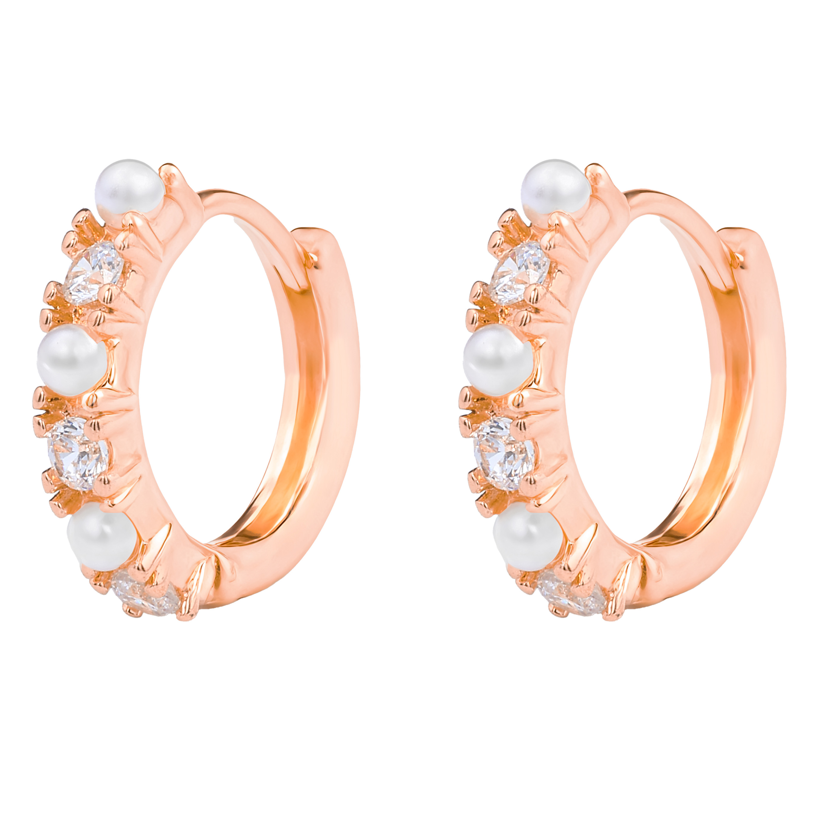 Cross border new copper inlaid zircon four leaf clover irregular earrings Fried Dough Twists earrings pierced jewelry