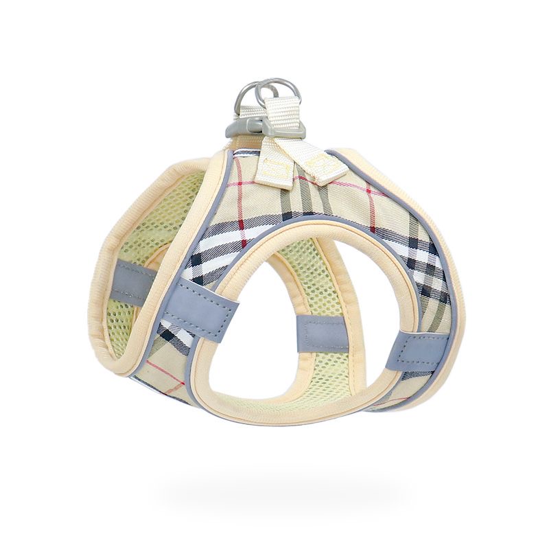 Classic Plaid Dog Harness Leash set Pet Puppy Cat Comfort Padded Vest Soft Padded Reflective Adjustable Walking Harness with Handle for Small Dogs FB0 - view 7