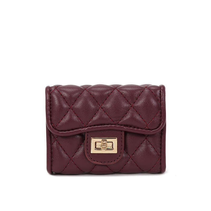 DHessentials 2025 New Women's Bag Coin Purse Fashion Multi-Card Slot Card Holder Small Chanel Style Quilted Wallet