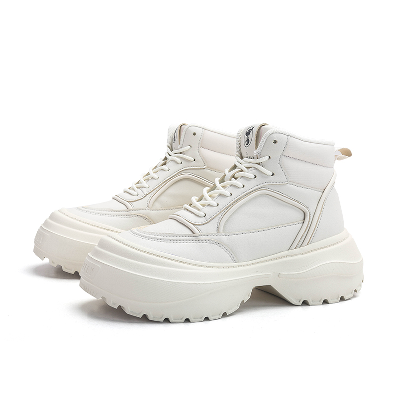 Jifffly Men's High Top Martin Boots - Spring 2025 Genuine Leather Sneakers with Platform Sole