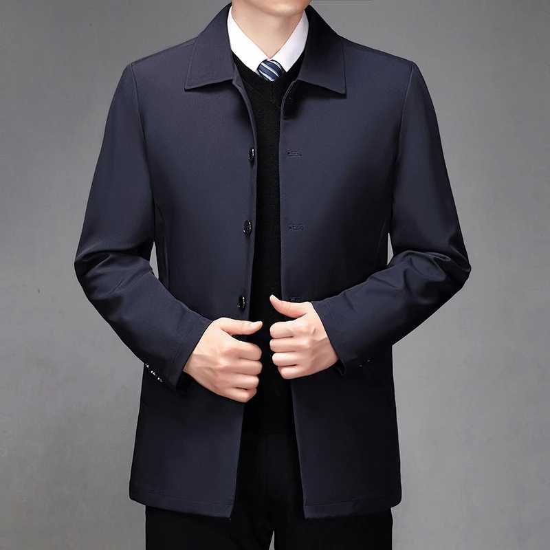 Quality Fashion Mens Jacket Business Casual Jacket Men Office Dress Coat Spring Autumn Solid Brand Mens Coat XJ250801