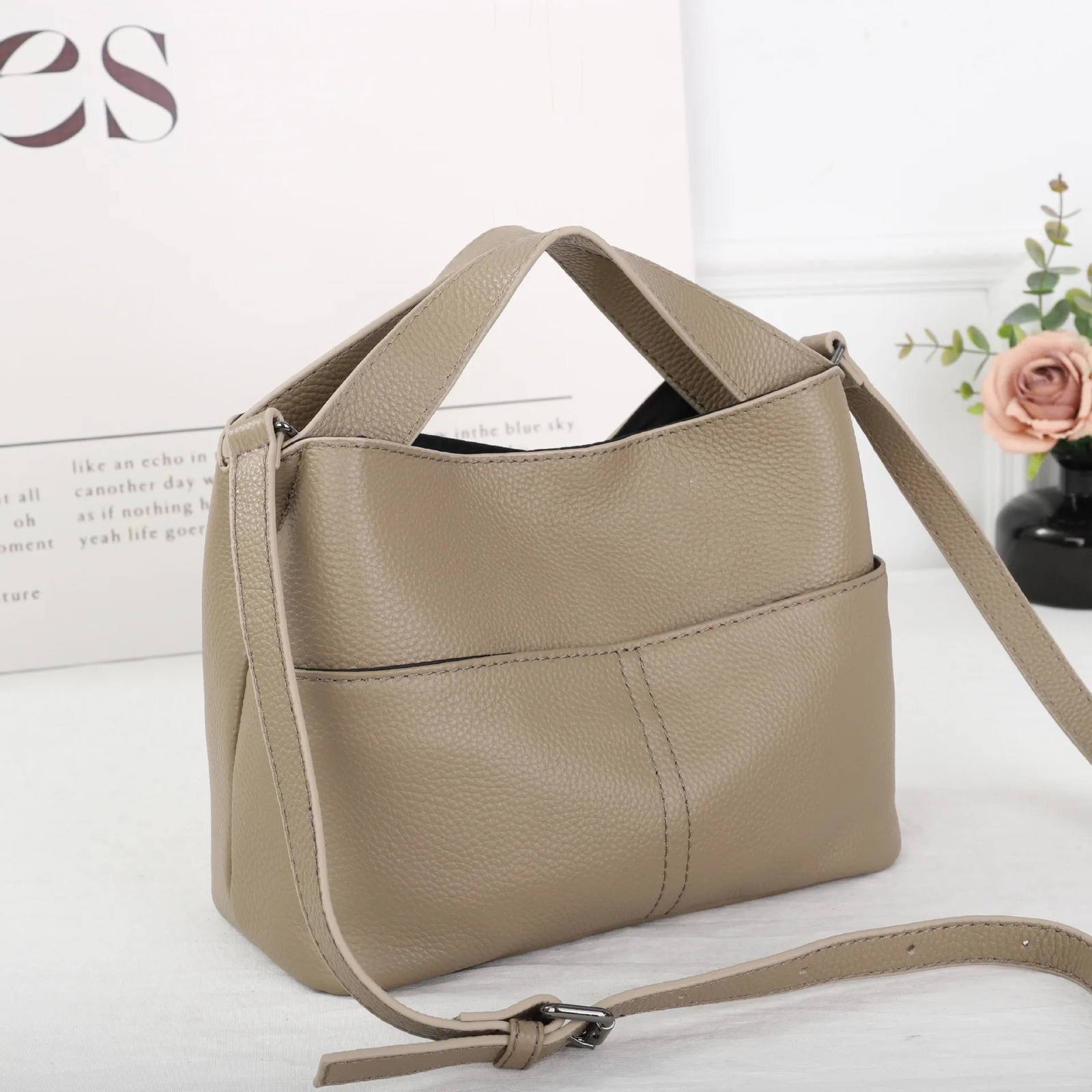 TopGrain Leather Work Tote 2025 Womens Shoulder Convertible Pursecrossbody Spacious Laptop Bag for Commut 250725