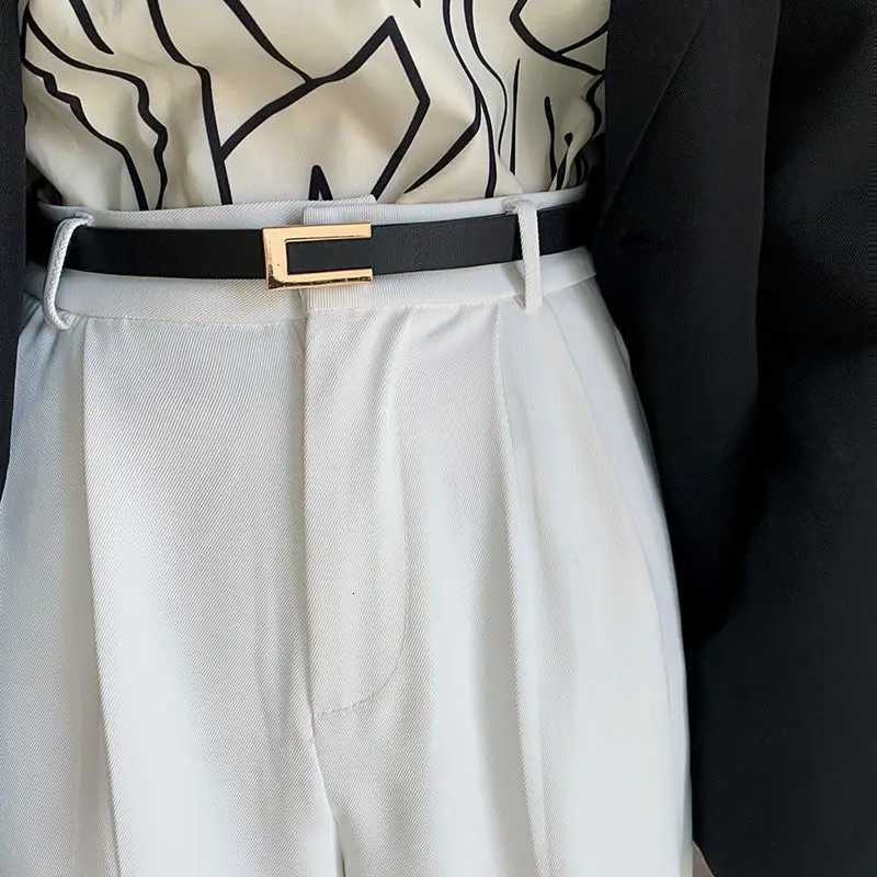 1pc of suit with a slim waistband for womens versatile decoration.Fashionable black belt with a dr sweater waist up XJ250801