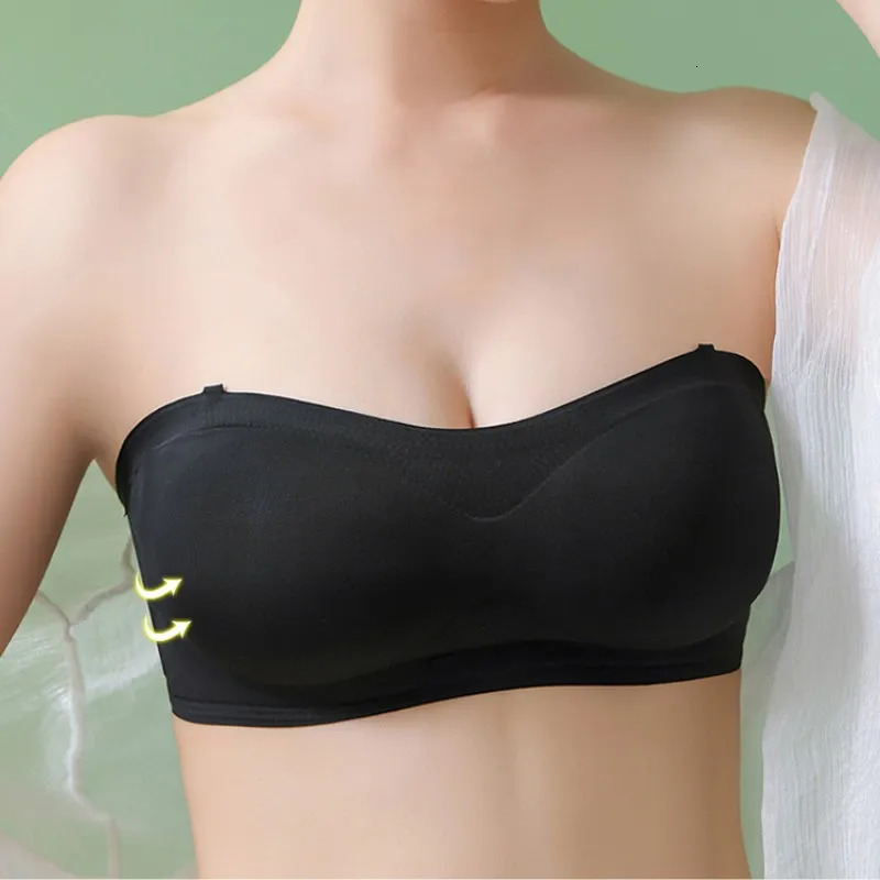 Strapless Bras For Women Seamless Underwear Push Up Nonwire Bra Tube Crop Tops Summer Comfort Female Lingerie Padded Top 250724
