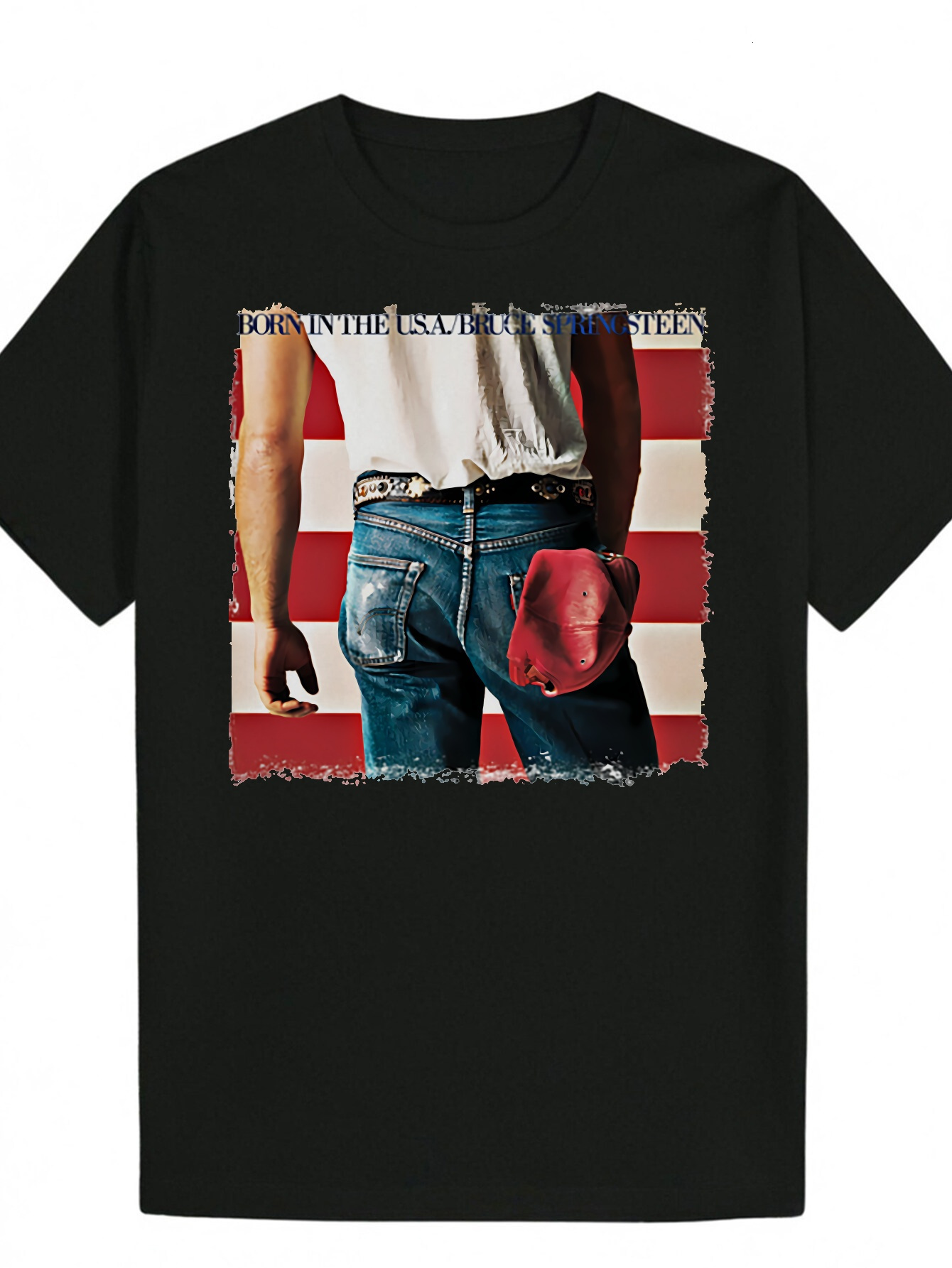 Men's Neck Polyester T-Shirt with Portrait Print, Round Neck, Short Sleeve, Lightweight Fabric, Regular Fit - Perfect for Wear, Summer Casual Wea