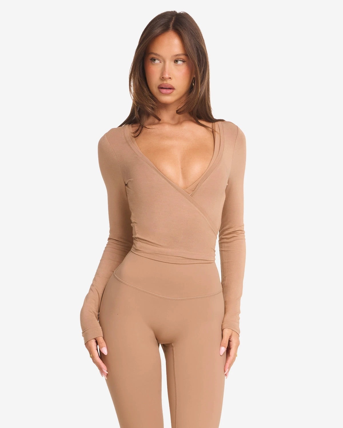 New Long Sleeve Yoga Shirt for Women, Skin-Friendly, Slim Fit, Quick-Dry, Pink, High-End Feel, Fitness Top, Sports Cover-Up