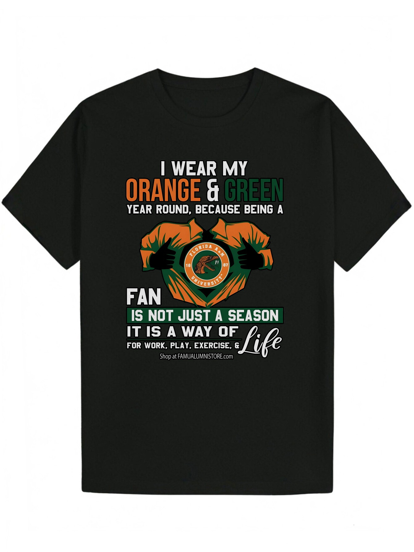 Men's Summer Graphic T-Shirt Orange and Green Celtic Knot Design, Crew Neck, Short Sleeve, Lightweight Polyester, Regular Fit - Perfect for Gym, 