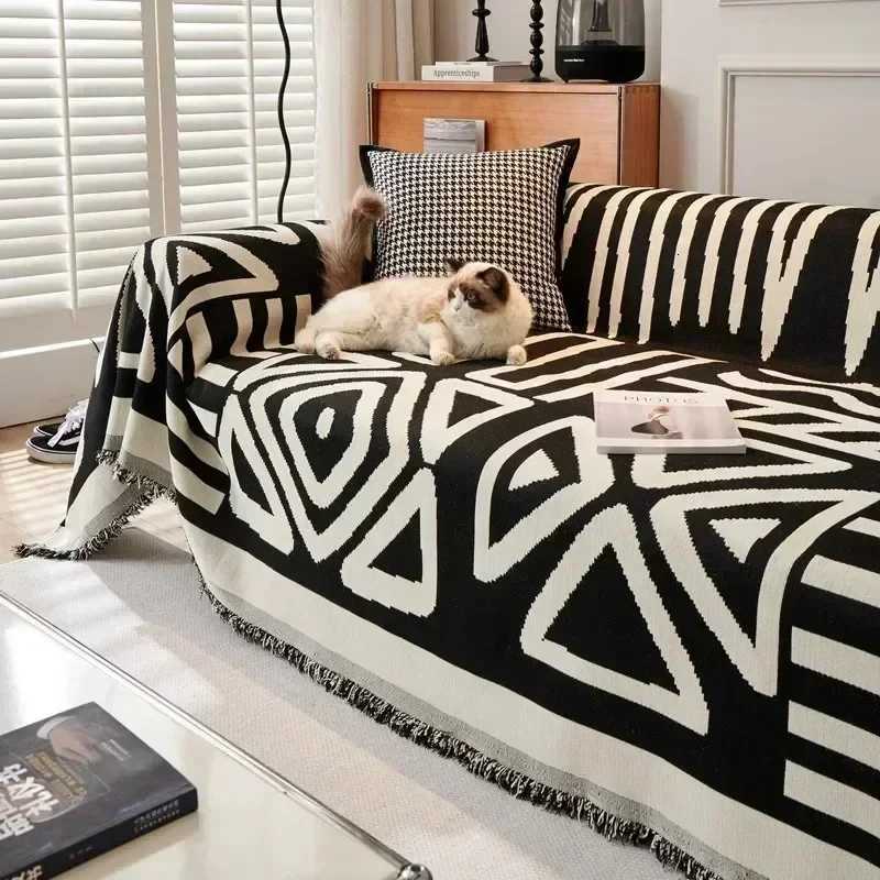 Chenille Fabric Sofa Cover Cloth Nordic Wind and Sand Hair Blanket Cover Sofa Cover Universal Sofa Mat Almohadilla Para Sofs Y250731