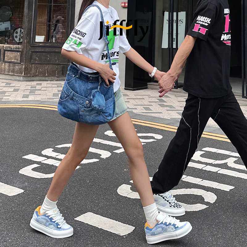 jifffly2025 summer new skateboard without box for men and women, ins trend fashion versatile high-value couple sports shoes