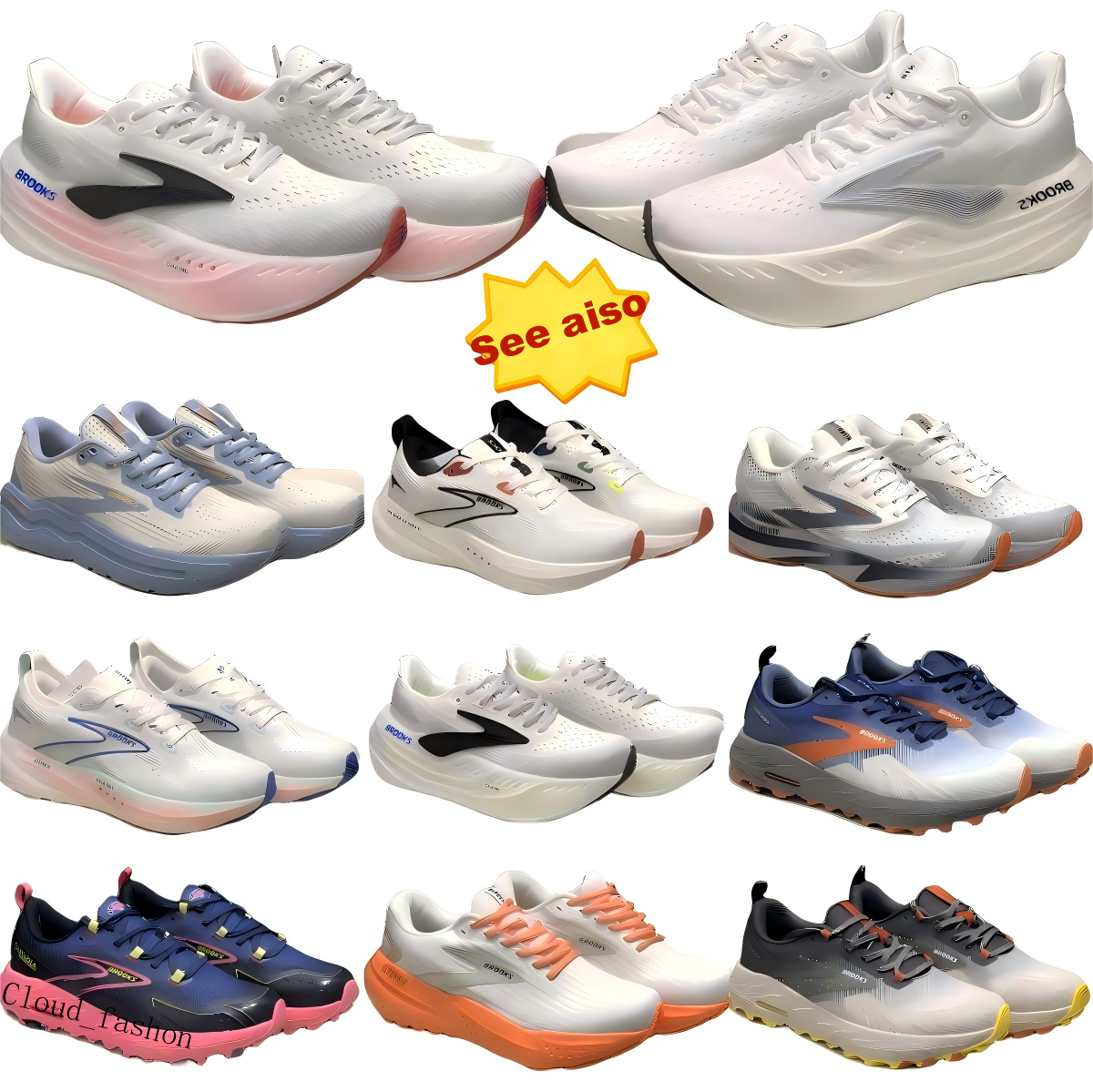 brookshoes brook brookshoes High Propulsion Athletic Trainers Premium Running and Outdoor Shoes for Men and Women Training Tennis Sports EUR36-46
