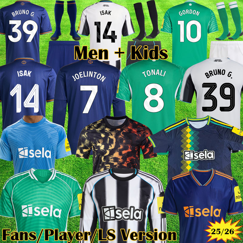 Newcastl e Unitedes Soccer Jerseys ISAK 25 26 NUFC Football Shirt GORDON BOTMAN BRUNO 2025 2026 Pre Match Jersey JOELINTON Men Special kit Kids Equipment 3XL 4XL 999