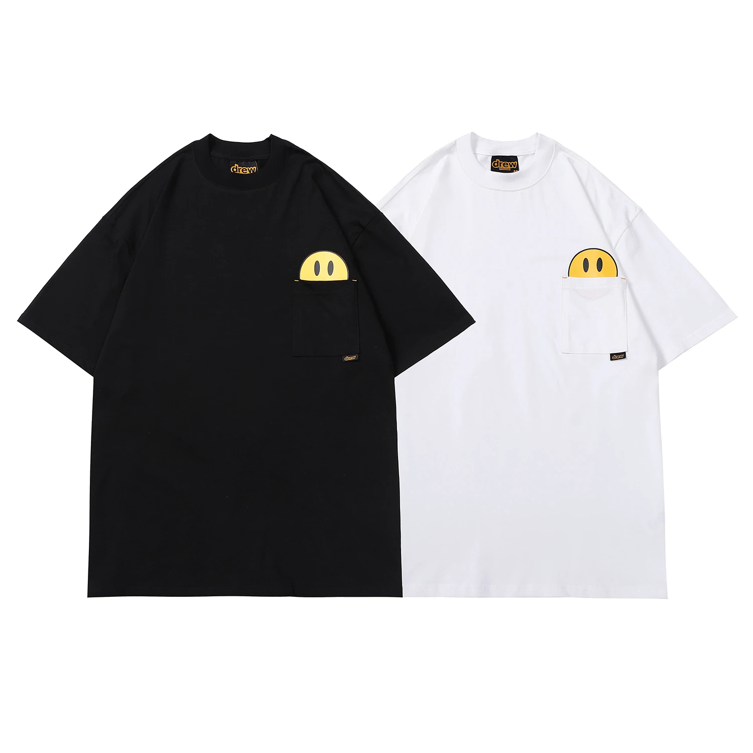 DREW HOUSE Men's Clothing Pocket T shirt men's and women's printed loose short sleeve T-shirt