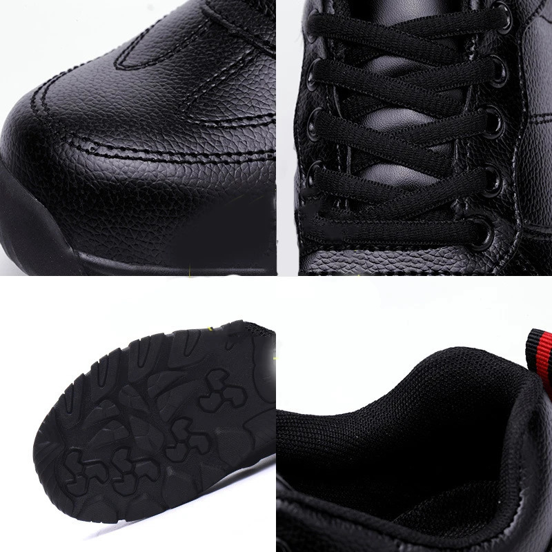 Breathable Lightweight Men Boots Leather Style Men Sneakers Indestructible Safety Shoes Women Steel Toe Work Boots LBX1218 250731