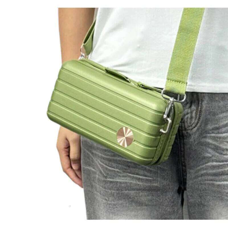 Compact Hardshell Makeup Case - Waterproof Crossbody Bag for Overnight Travel, Sports & Daily Use