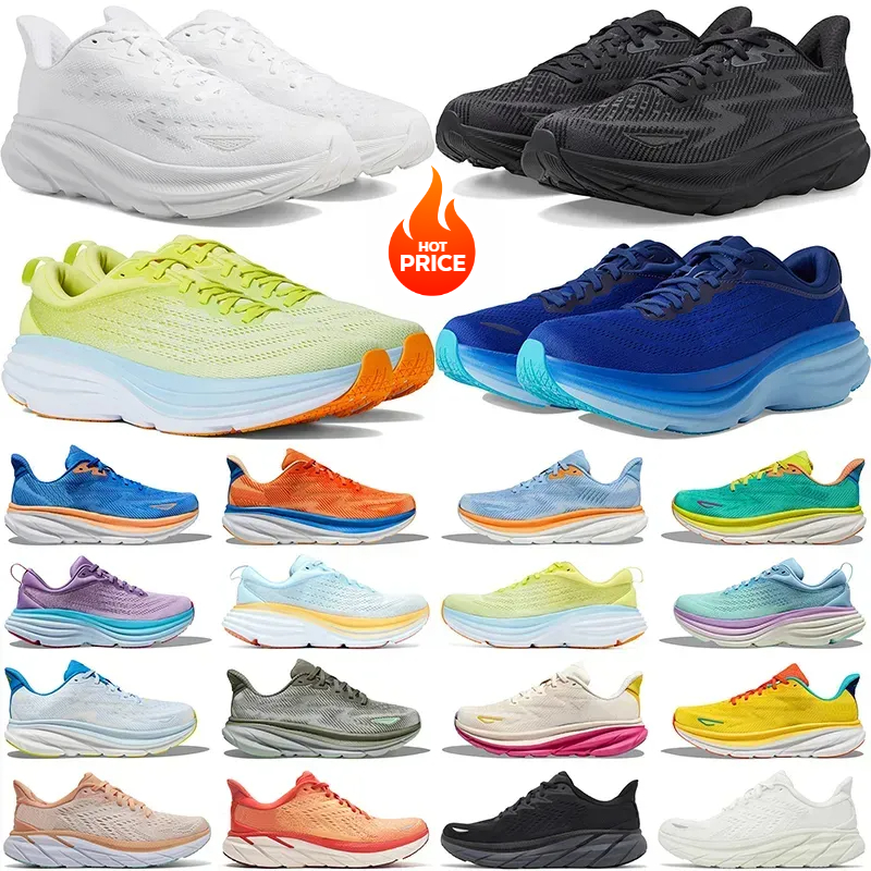Red Free shipping designer shoes clifton 9 bondi 8 kawana running shoes for men women designer sneakers pink triple black white mens womens outdoor sports trainers