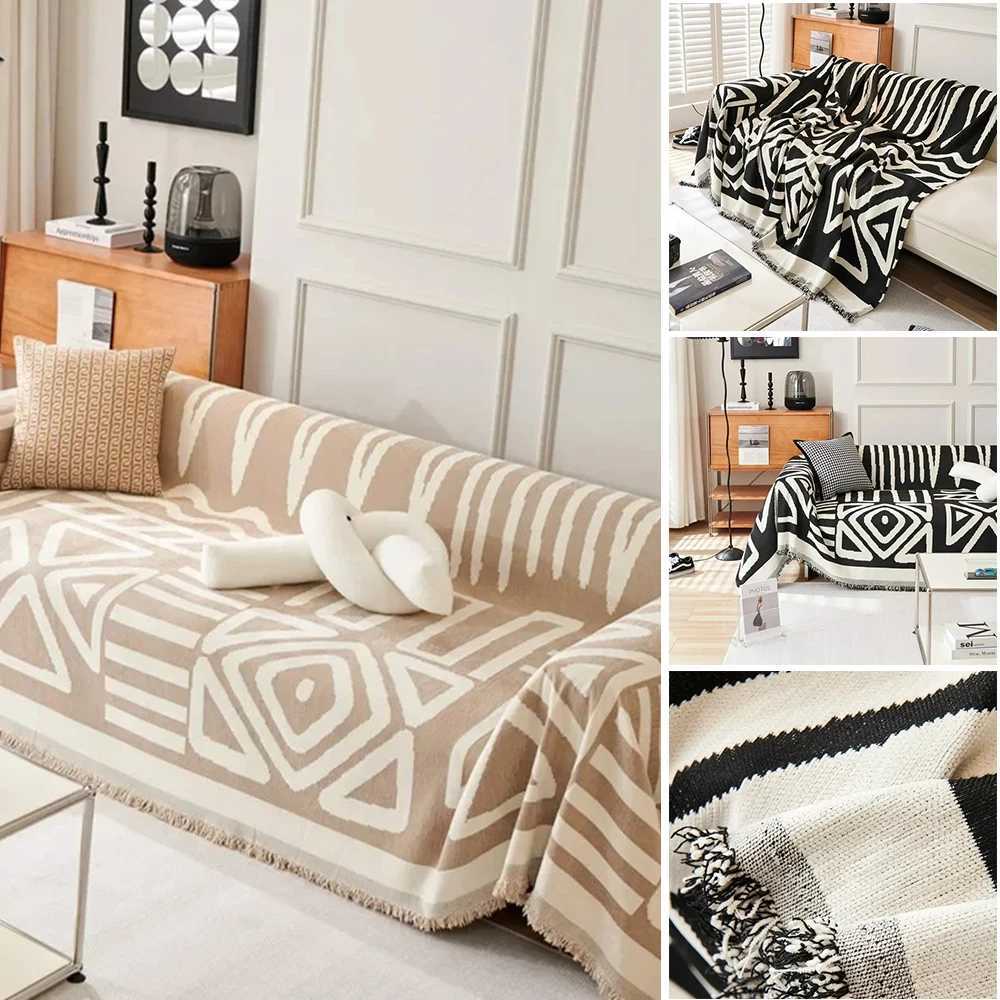 Chenille Fabric Sofa Cover Cloth Nordic Wind and Sand Hair Blanket Cover Sofa Cover Universal Sofa Mat Almohadilla Para Sofs Y250731