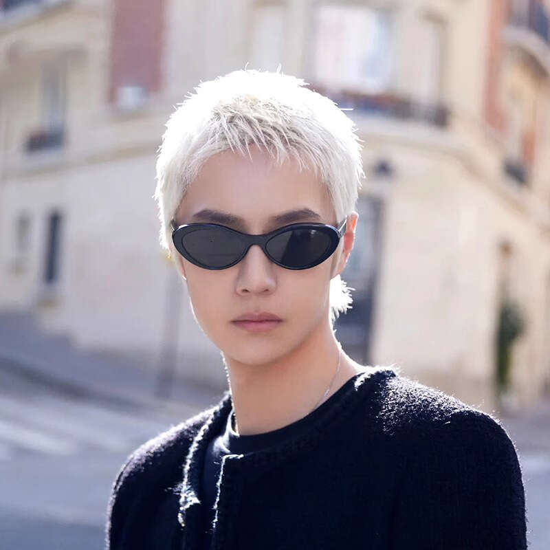 DHsunglasses Fashion Cat-Eye Sunglasses UV380 Protection, Chunky Acetate Frame, Trendy Oversized Design for Women