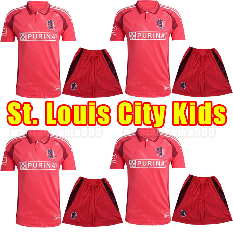 Kids Child st Louis City 2025 2026 SC Soccer Jerseys Lowen Ostrak NILSSON KLAUSS 25 26 football shirt short sleeve home kids enfants 16-28