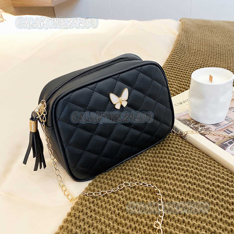 Lingge Chain Camera Bag 2025ladies Bag Fashion Bag Simple Embroidered Mobile Phone Bag H250801