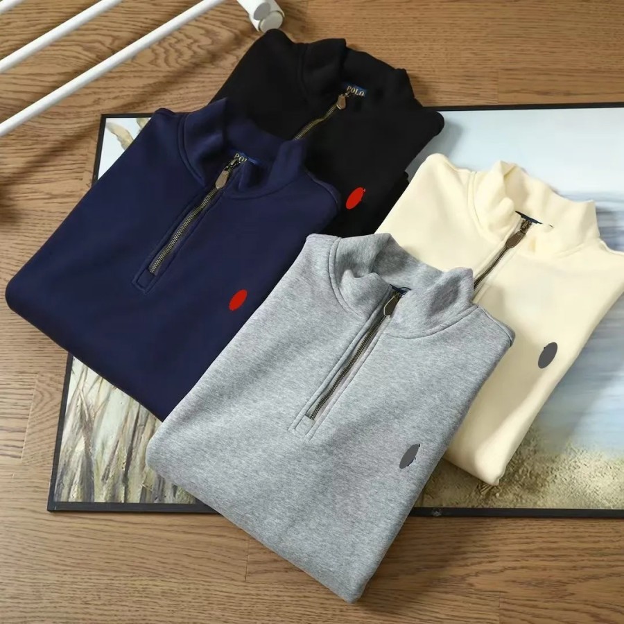 Mens Cotton Causal O-Neck Small Horse Zip Up Hoodies Designer Polo Jackets Womens Cotton hoodie Men Autumn Winter