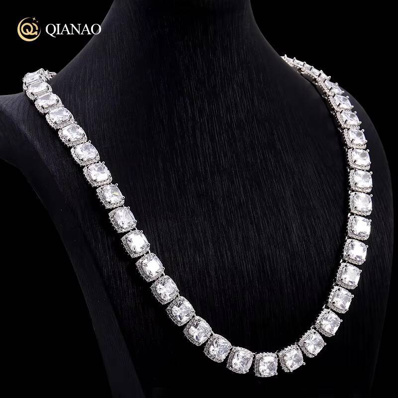 Fine Jewelry Custom Diamond Necklace 100% GRA Certified 925 Sterling Silver Moissanite Cuban Link Chain Iced Out Tennis Chain