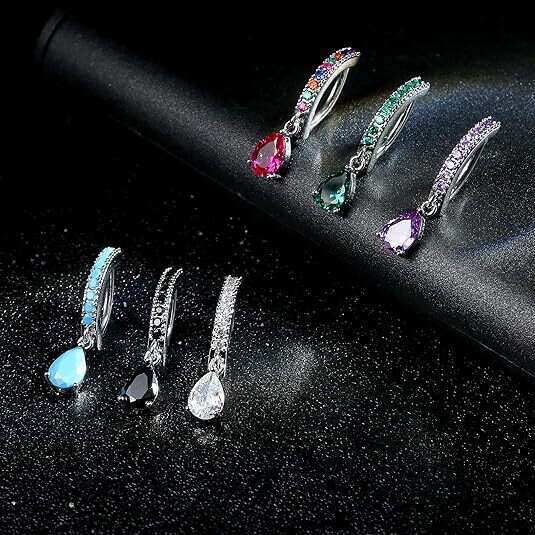 Hot Selling New Heart Water Drop Copper Inlaid Zircon Ring Curved Belly Button Piercing Jewelry