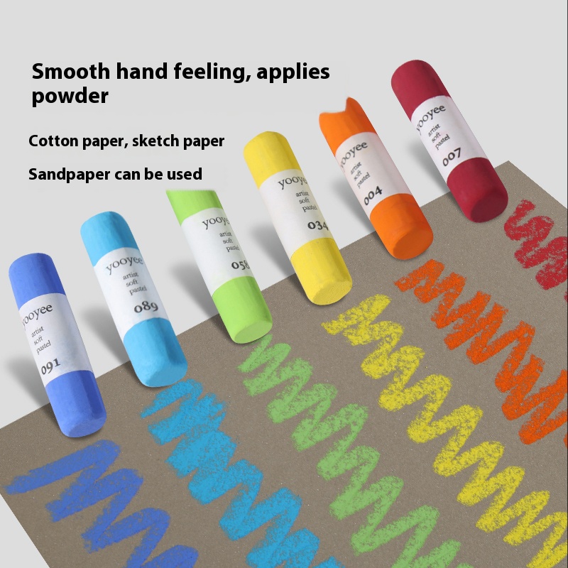 Shupuflecale paints come in a uniform color. They are pure imported colored chalk and are made with soft-handling chalk.