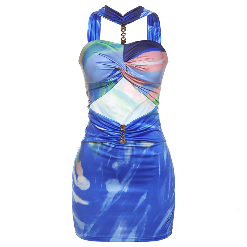 Cut Out Swimsuit Sexy Swimwear Halter Swimsuits Women Print Bathing Suits Swimwear Summer Beachwear Biquini Female 250521