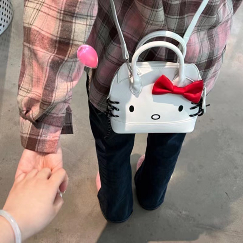 Fashion Bow Big Face Cat Women's Shoulder Bag Free Shipping Designer Luxury New Handbag Sweetheart Girl Casual Student Bag