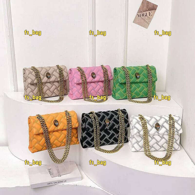 kurt bag kurt gegiers bag Spring Summer Small Square Color-Block Quilted Chain Eagle Head Women's Light Shoulder Crossbody Bag