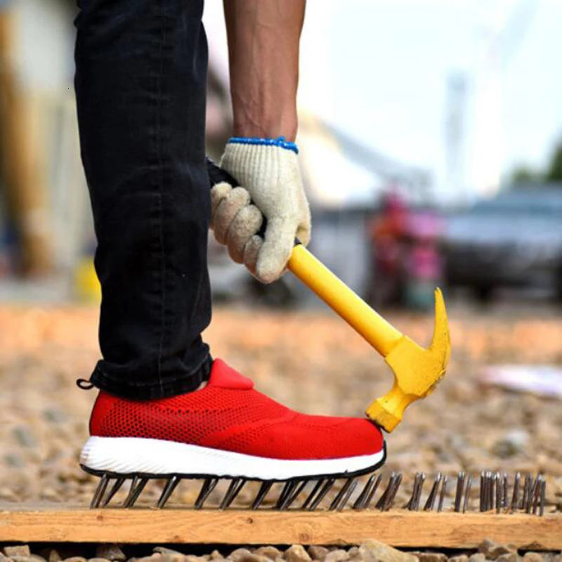 Summer Lightweight Steel Toe Cap Men Women Work Safety Boots Breathable Male Female Shoes Plus Size 35-48 250731