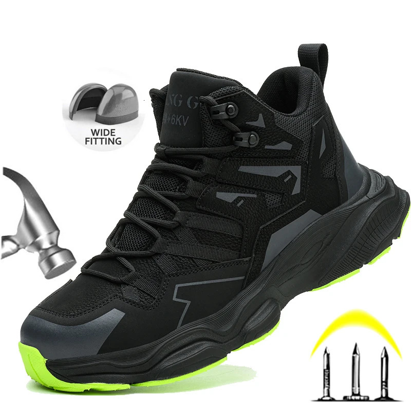 Work Safety Shoes For Men Breathable Indestructible Boots Non-slip Industrial Construction Shoes Male Footwear Protective Boots 250731