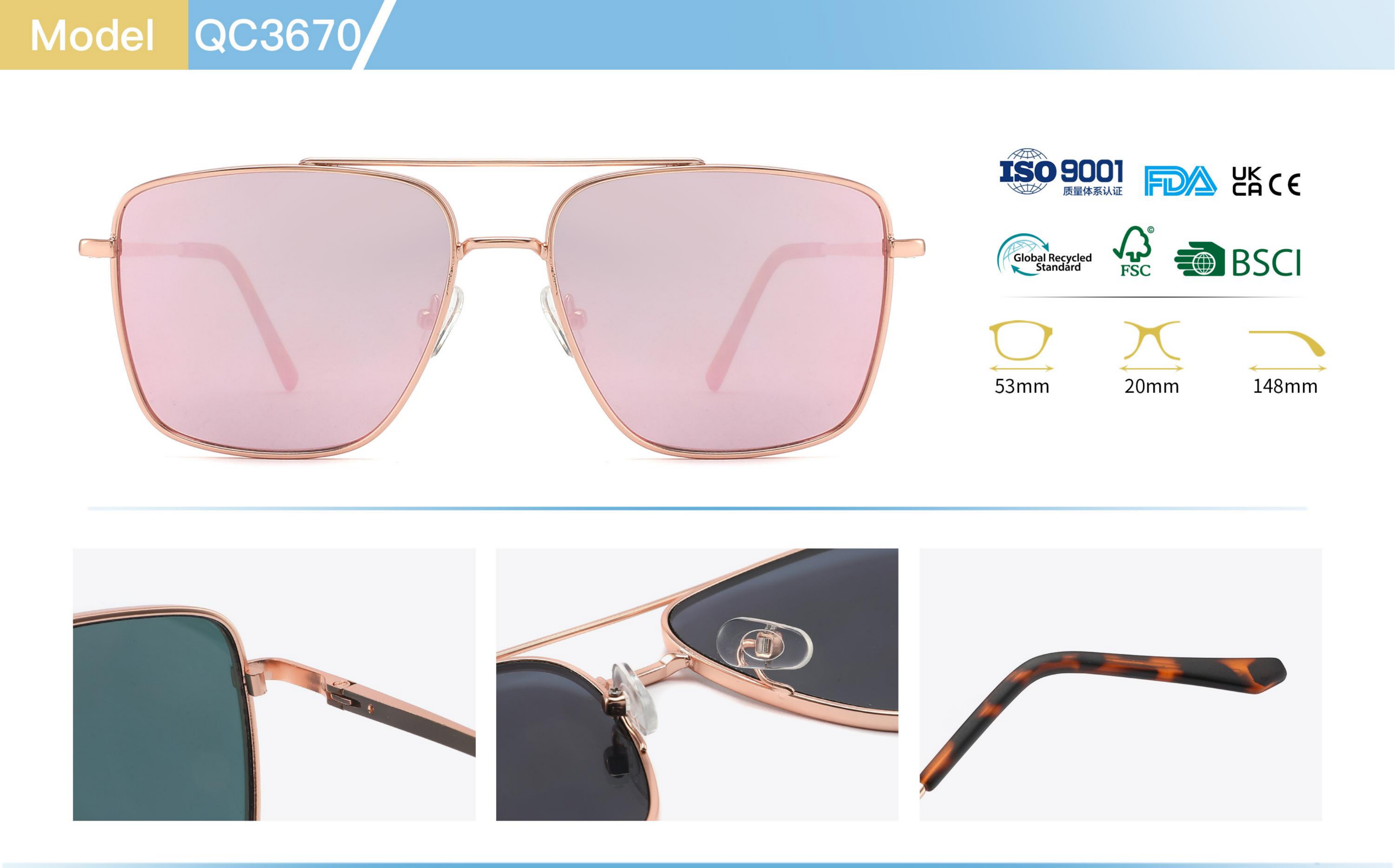 Designer sunglasses luxury glasses for women trendy men's Sunglasses UV400 anti-uv lenses High-grade acetate lightweight stylish Eco-friendly tre