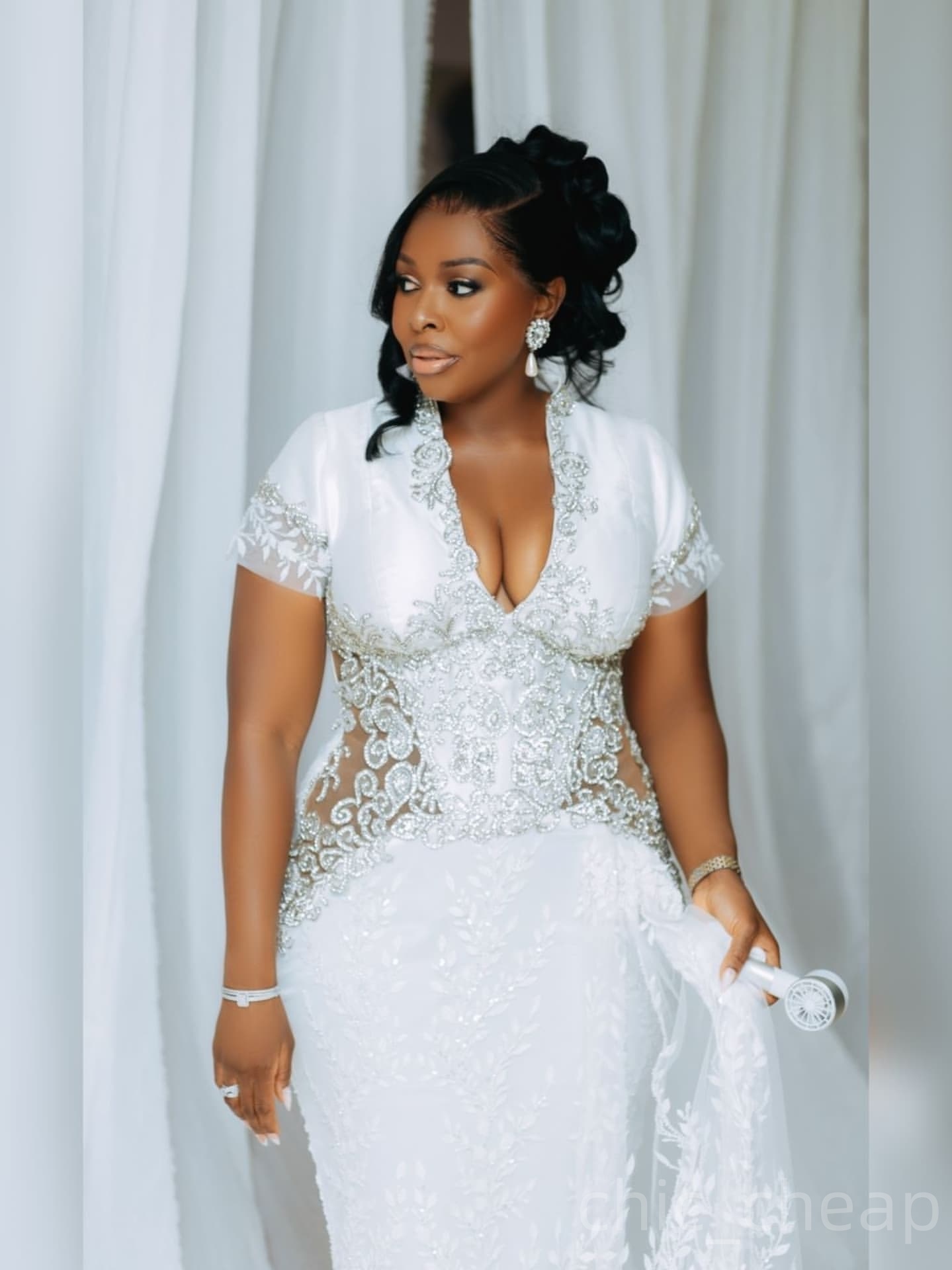 White Sheath Prom Dresses 2025 Lace Beaded Deep V-neck Vintage Evening Formal Party Second Birthday Engagement Gowns Plus Size Dress For Special Occas