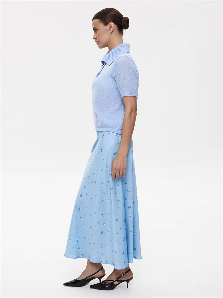 Tossy Casual Short Sleeve Knit Pullover For Women Lapel Patchwork SeeThrough Solid Commute Hollow Out Knitwear Sweater 250731