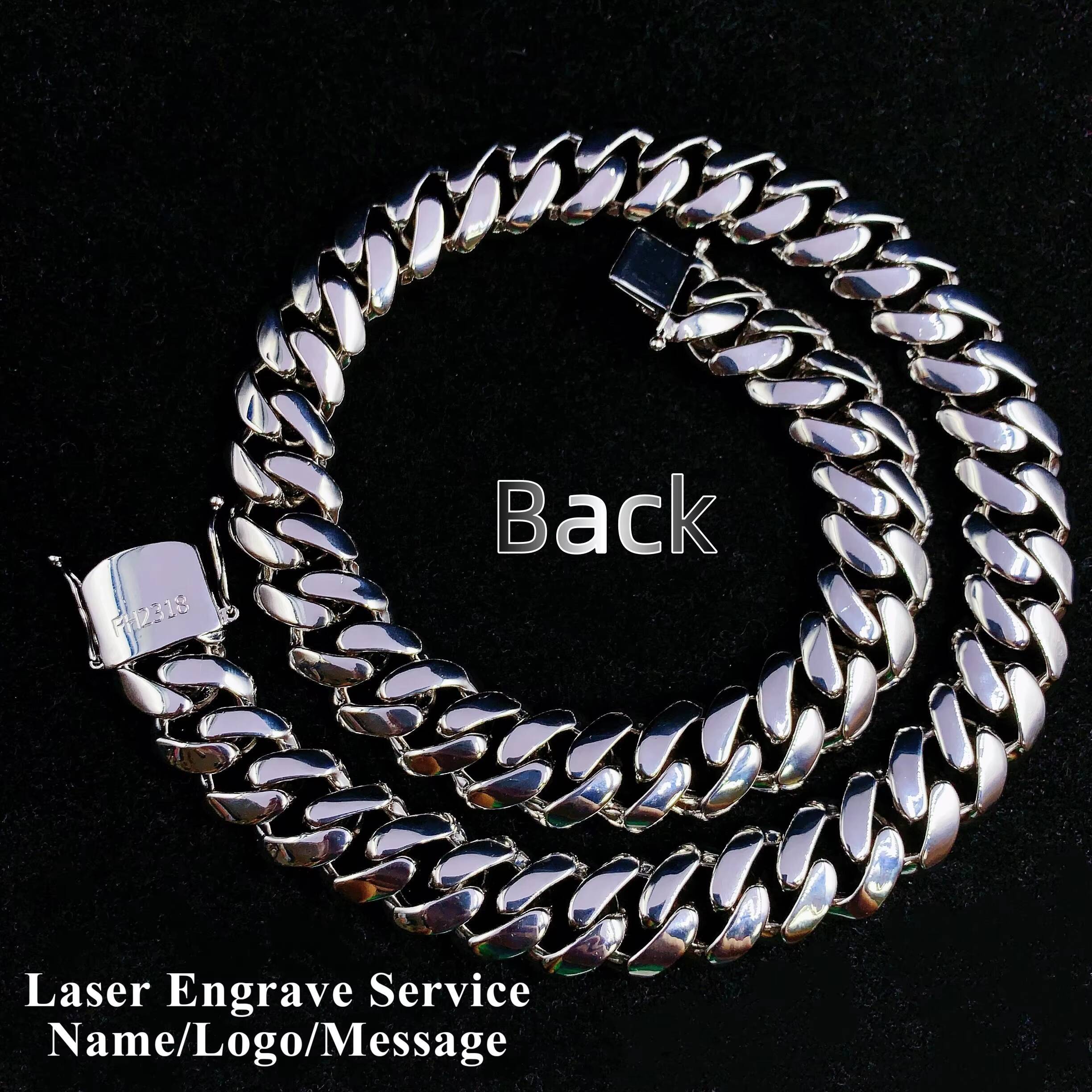 ZuanFa Jewelry Plain Cuban Chain VVS Moissanite Iced Out Box Cuban Link Chain Rapper Hip Hop Necklace Rock