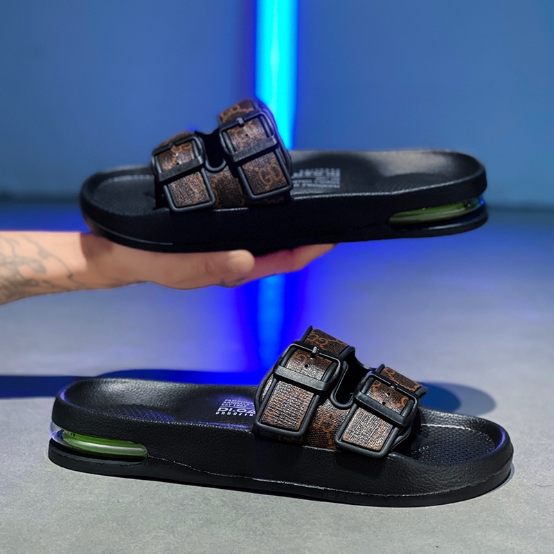 Free shipping designer slippers for men, summer outerwear, anti-slip thick-soled casual flip-flops, Birken oversized sports sandals