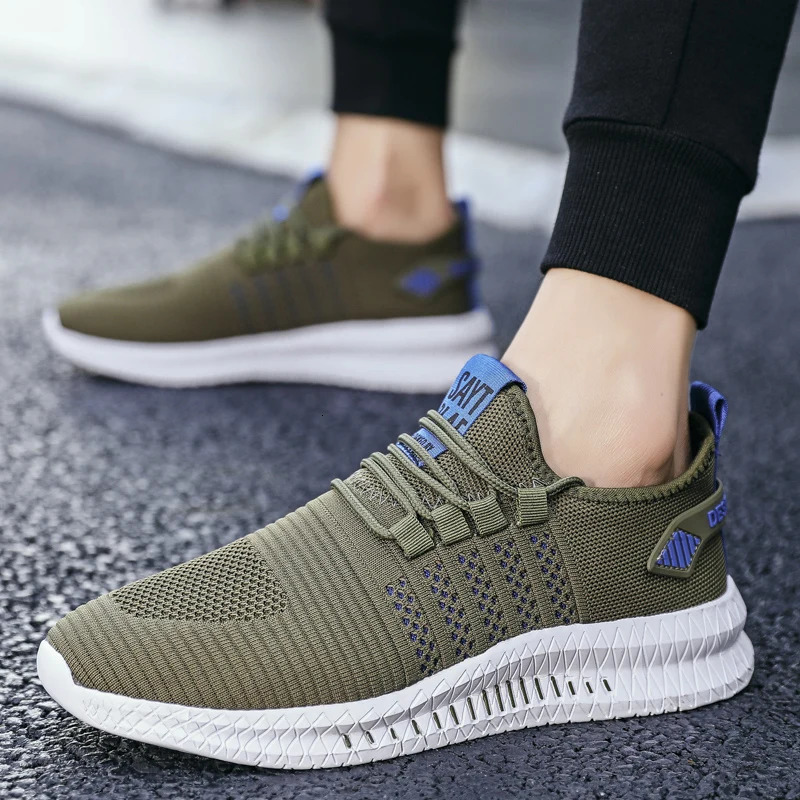 Fashion Sneakers Lightweight Men Casual Shoes Breathable Male Footwear Lace Up Walking Shoe 250731