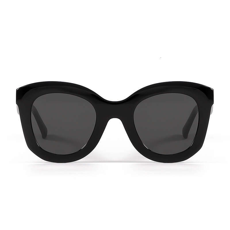 DHsunglasses Oversized Cat-Eye Sunglasses UV400 Protection, Bold Acetate Frame, Unisex Fashion Statement (Black/Tortoise)