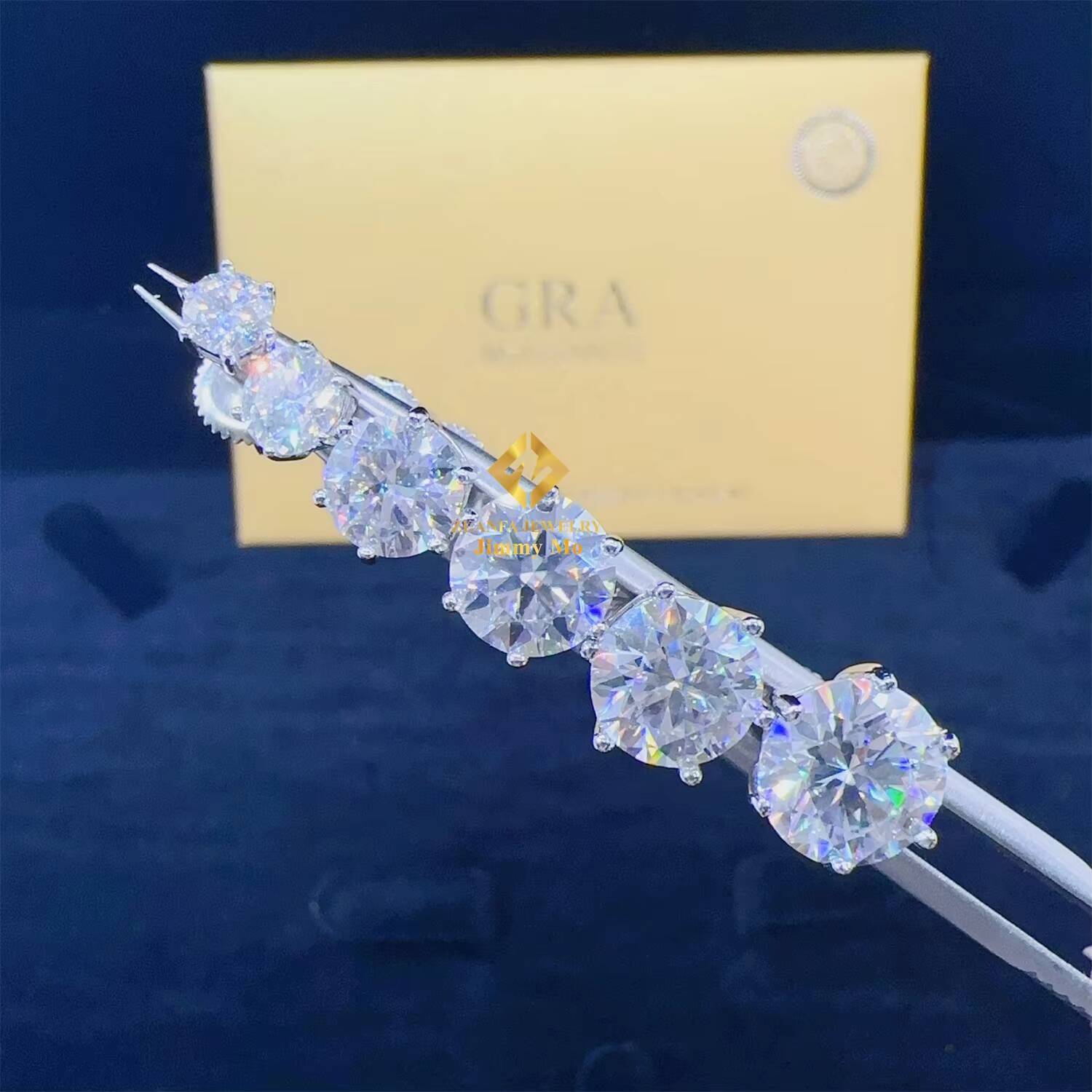 Pass Diamond Tester Hip Hop Jewelry GRA Certificates 925 Silver D Color VVS1 Moissanite Hip Hop 6 Prongs Stud Earring