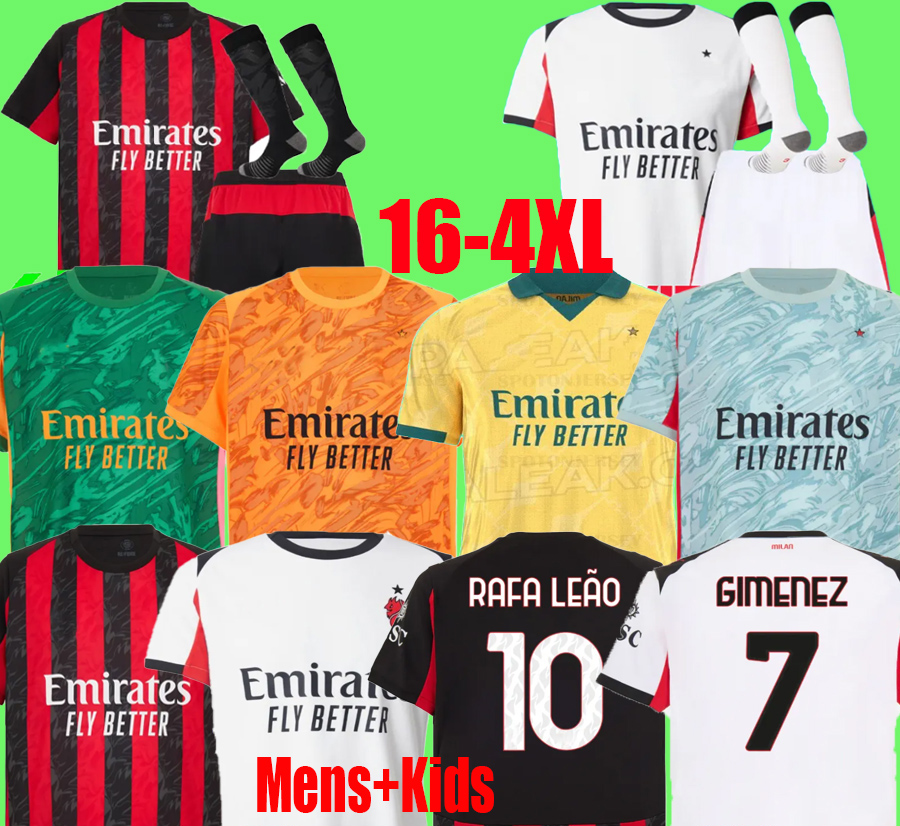 2025 AC #14 Modric Soccer Jerseys acmilan 25 26 PULISIC THEO RICCI Shirt RAFA LEAO CALABRIA GIMENEZ KALULU OKAFOR BENNACER WALKER kids Milan Football jerseys shirt