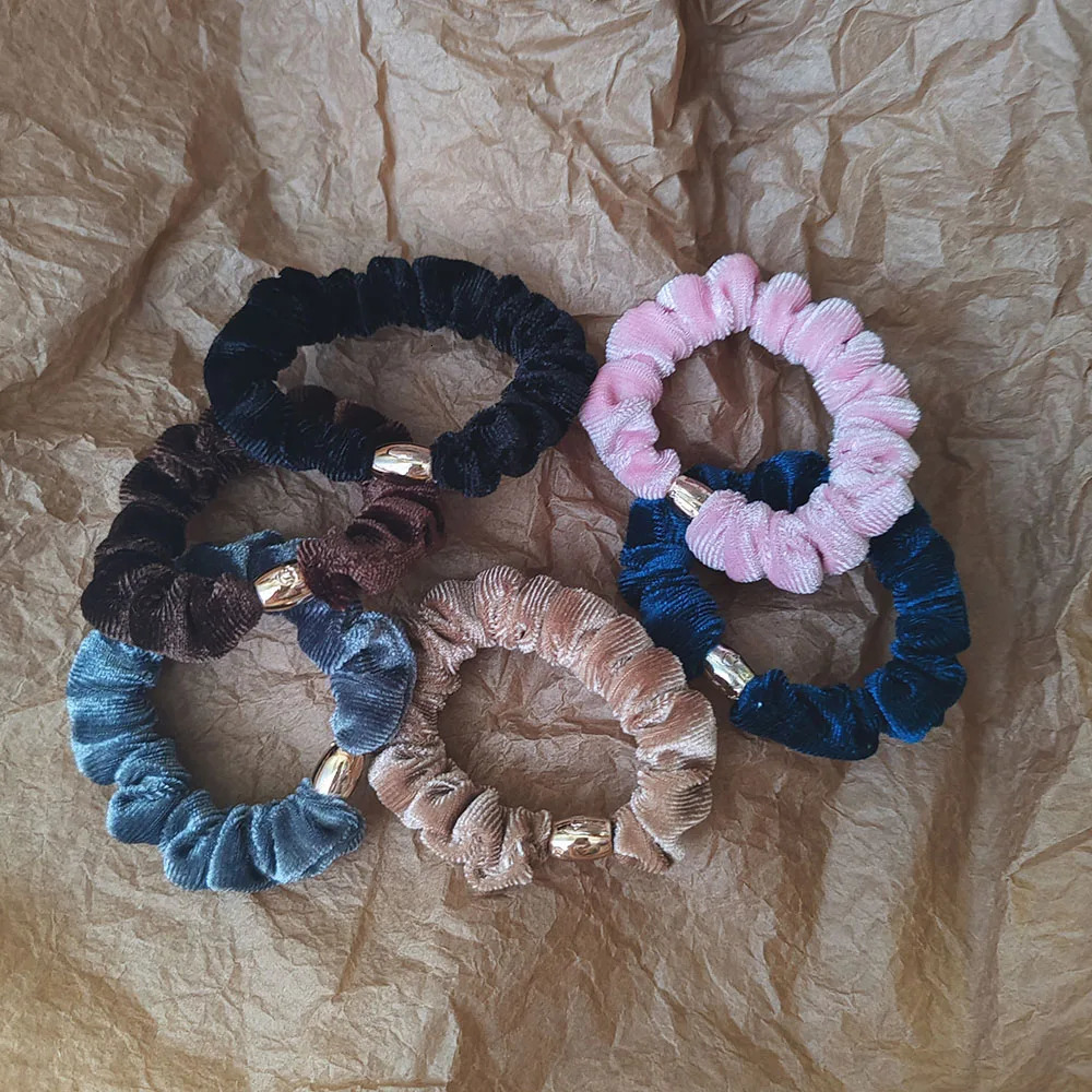 2PC European and American Good Velvet High Elasticity Hair Ties for Women Girls Ponytail Holder Hair Rings Rope Accessories 250730