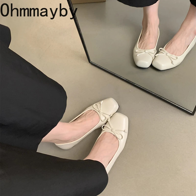 Spring Women Flats Round Toe Shallow Slip On Ladies Casual Ballet Shoes Soft Leather Eelgant Dress Shoes 250731