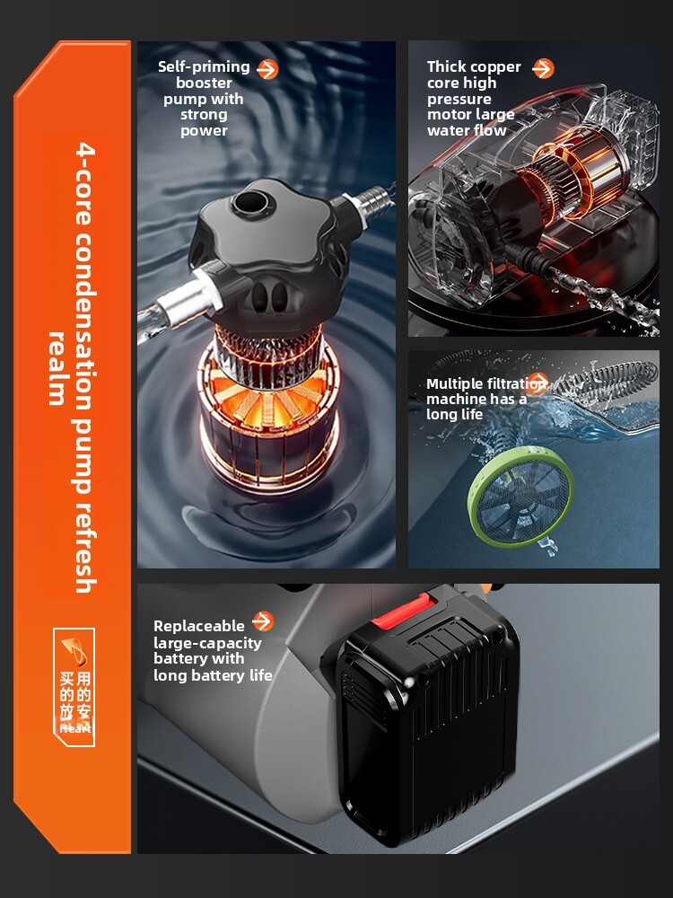 Tool Agricultural Machine Watering Land and Vegetables Rechargeable Electric Water Pump for Outdoor Irrigation