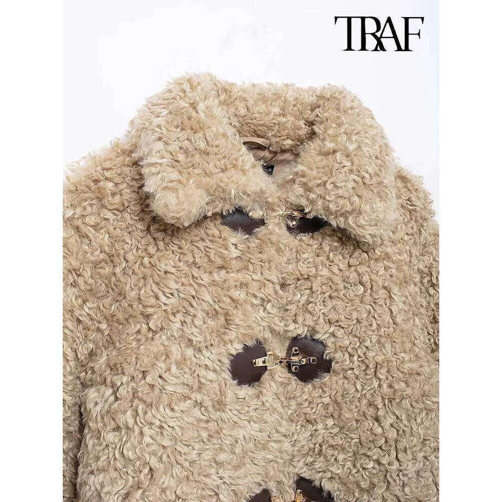 hoodie hoodie Women's Fashion Street Style Solid Color Long Sleeve Lapel Single Breasted Winter Padded Warm Teddy Jacket jacket jacket