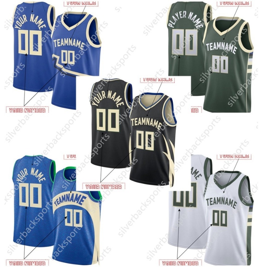 34 Antetokounmpo 0 Lillard Turner Custom Basketball Jersey Lopez Green Personalized Customized Jerseys Custom Any Number Name